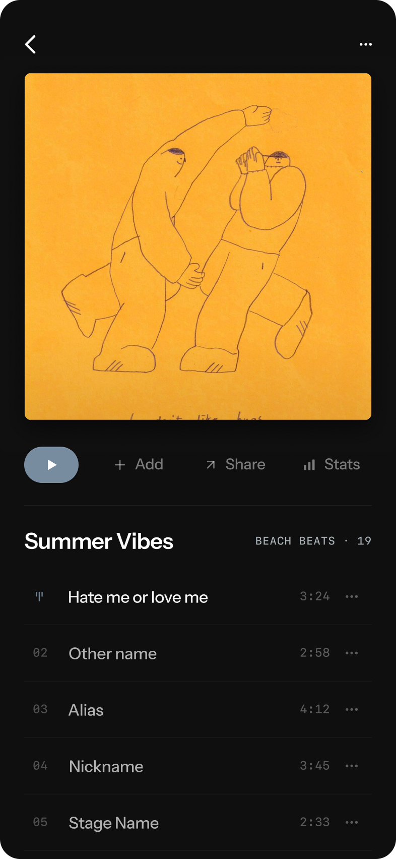 Offtop mobile app pack view for sharing and browsing beats